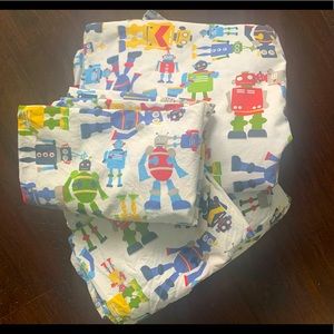 Pottery Barn Kids Full Size Robot Sheet Set